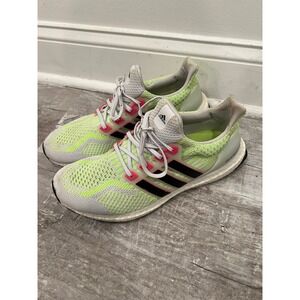Adidas Running Shoes UltraBoost 2.0 Mens 11 Grey Solar Yellow Pink Sneaker Shoes